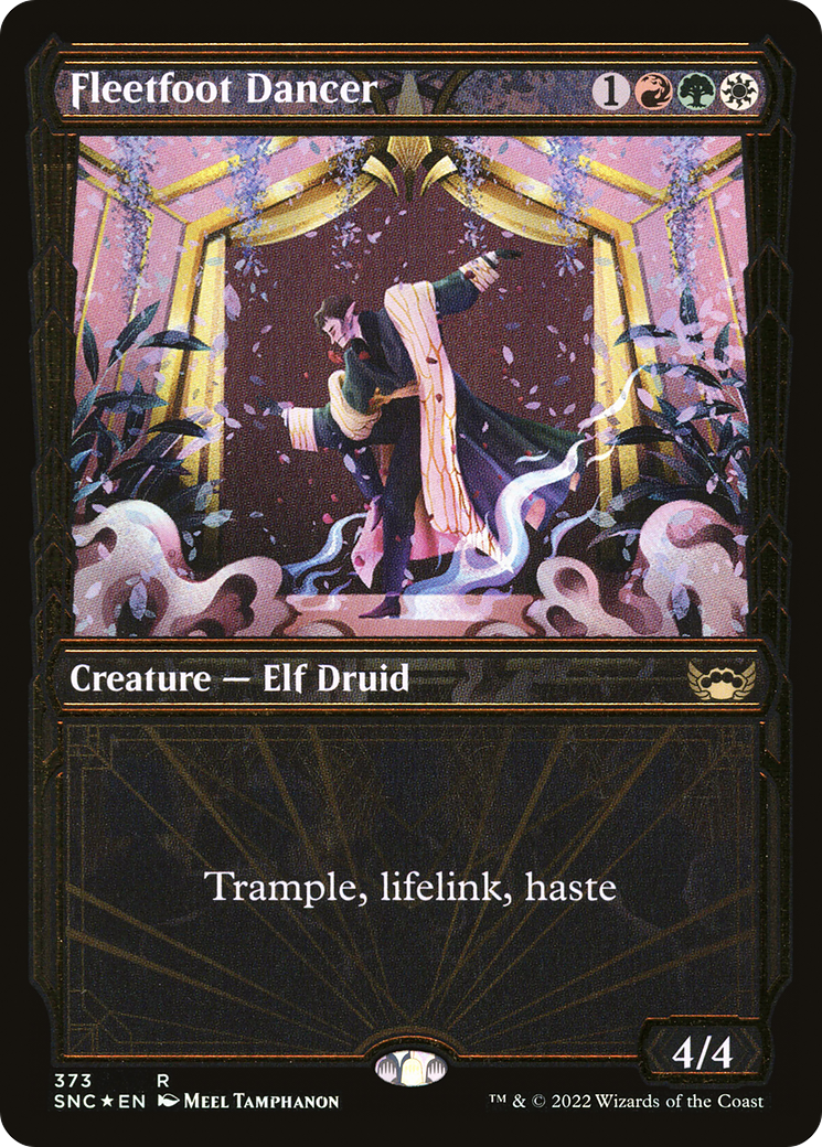 Image of Fleetfoot Dancer (Gilded Foil) (SNC-373) - Streets of New Capenna: (Showcase) Foil