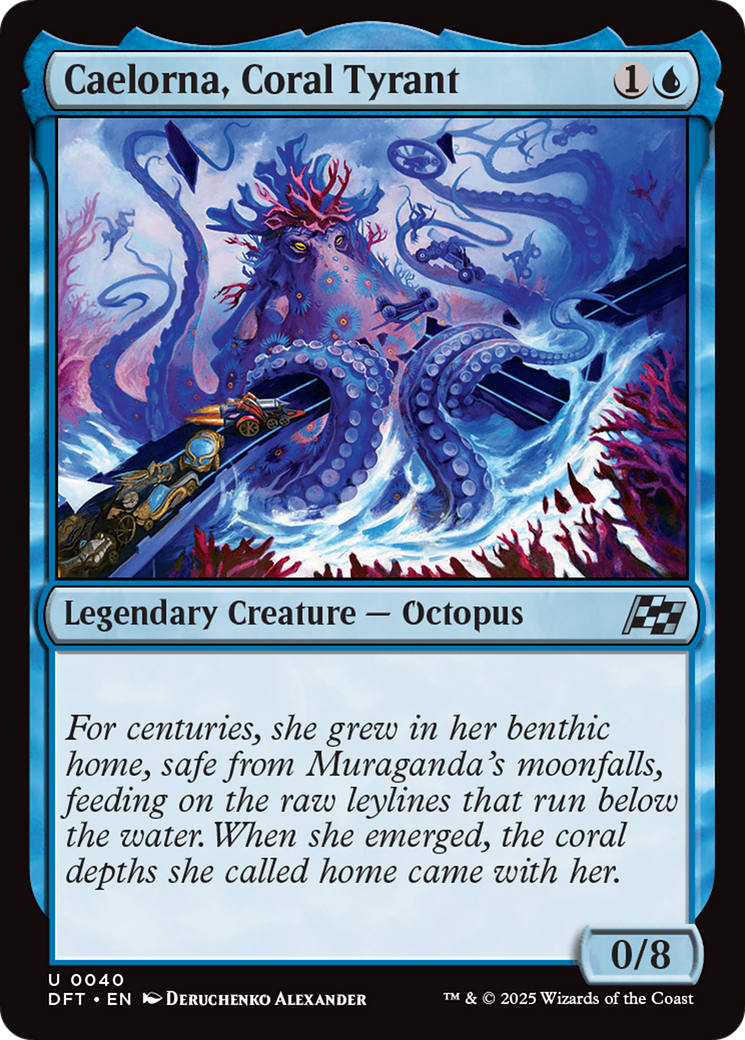 Image of Caelorna, Coral Tyrant (DFT-040) - Aetherdrift Foil