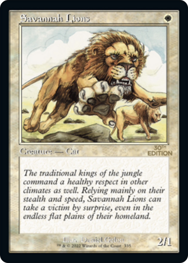 Image of Savannah Lions (Retro Frame) (30A-335) - 30th Anniversary Edition