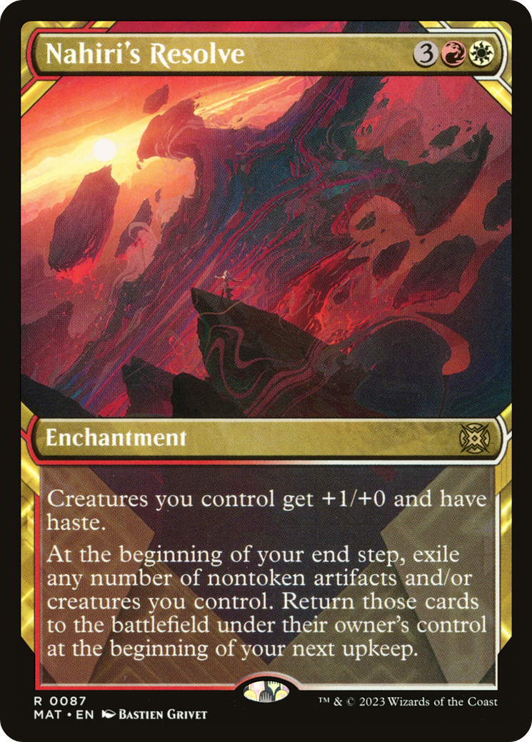 Image of Nahiri's Resolve (Showcase) (MAT-087) - March of the Machine: The Aftermath: (Showcase) Foil