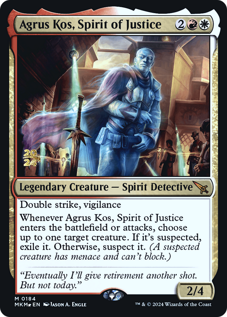 Image of Agrus Kos, Spirit of Justice (PRE-184) - Murders at Karlov Manor Promos Foil