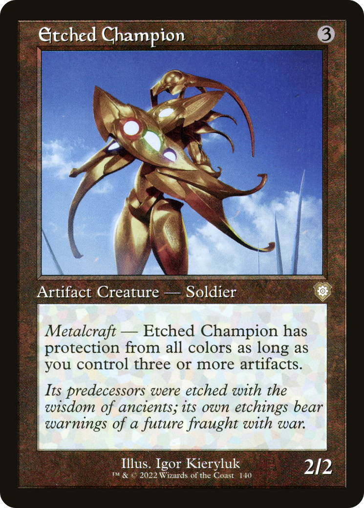 Image of Etched Champion (Retro Frame) (BRC-140) - The Brothers' War Commander