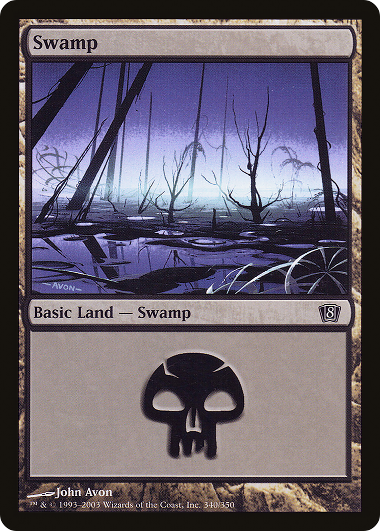 Image of Swamp (340) (8ED-340) - 8th Edition Foil