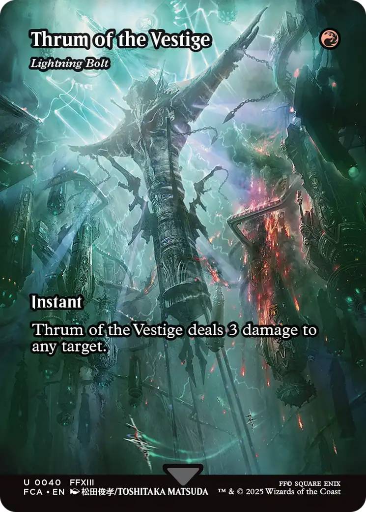 Image of Thrum of the Vestige - Lightning Bolt (Showcase) (FCA-040) - FINAL FANTASY: Through the Ages / Thrum of the Vestige (Borderless)