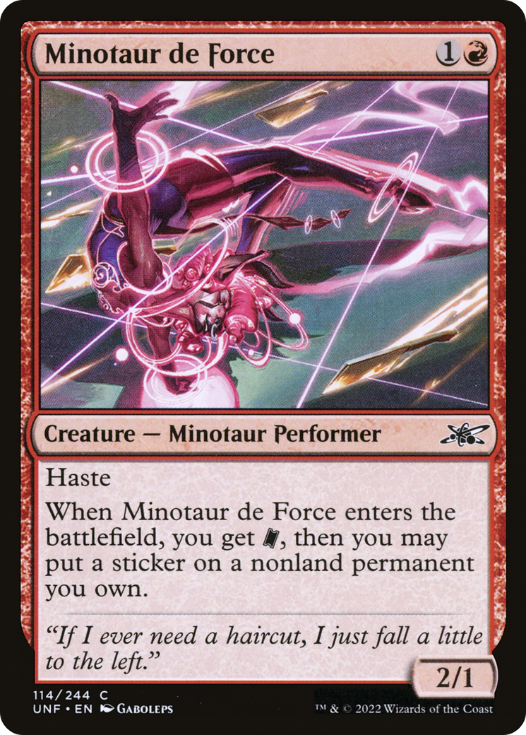 Image of Minotaur de Force (UNF-114) - Unfinity Foil