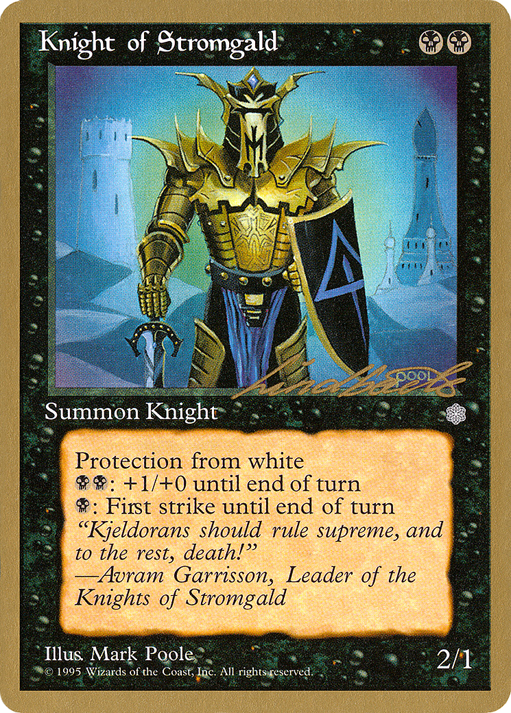 Image of Knight of Stromgald - 1996 Leon Lindback (ICE) (WCD-) - Pro Tour Collector Set