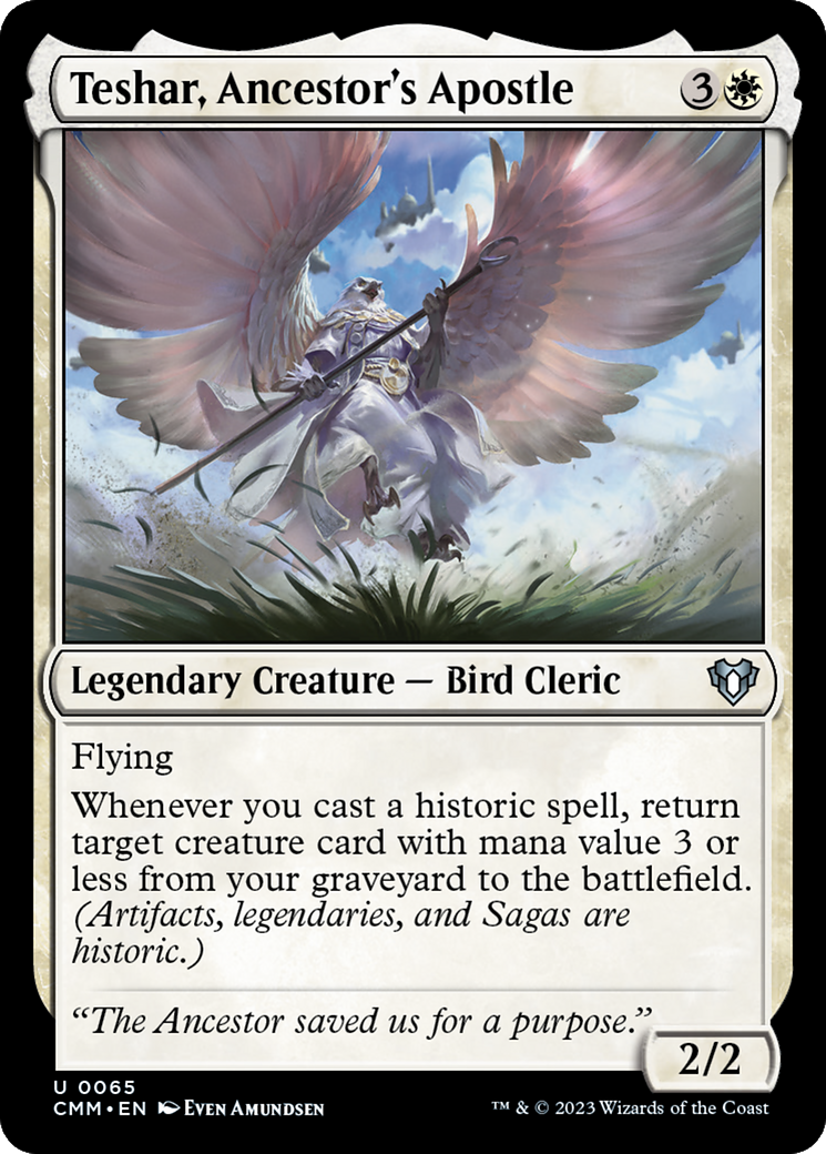 Image of Teshar, Ancestor's Apostle (CMM-065) - Commander Masters Foil
