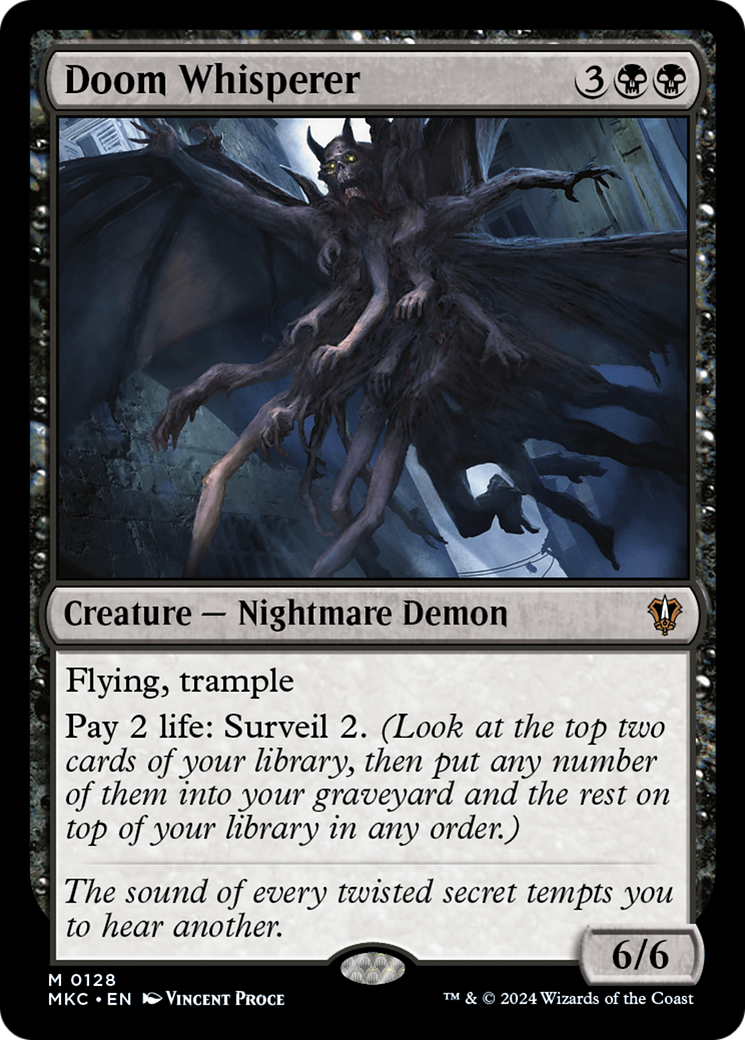 Image of Doom Whisperer (MKC-128) - Murders at Karlov Manor Commander