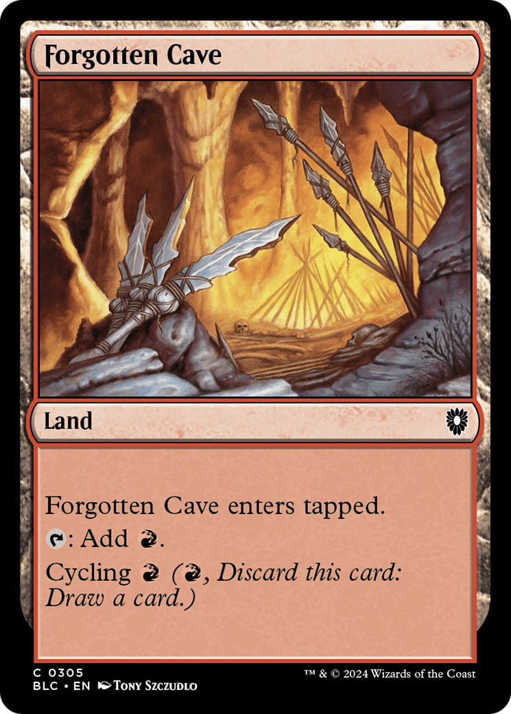 Image of Forgotten Cave (BLC-305) - Bloomburrow Commander