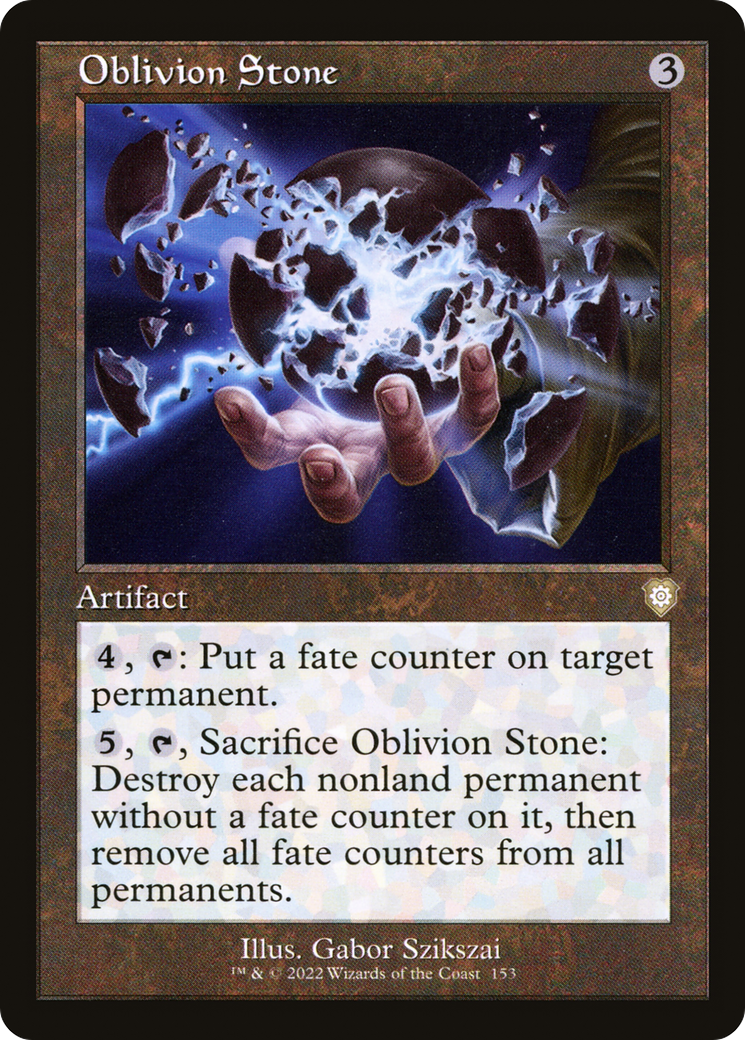 Image of Oblivion Stone (Retro Frame) (BRC-153) - The Brothers' War Commander