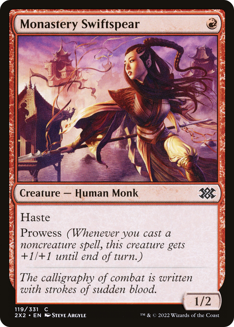 Image of Monastery Swiftspear (2X2-119) - Double Masters 2022 Foil