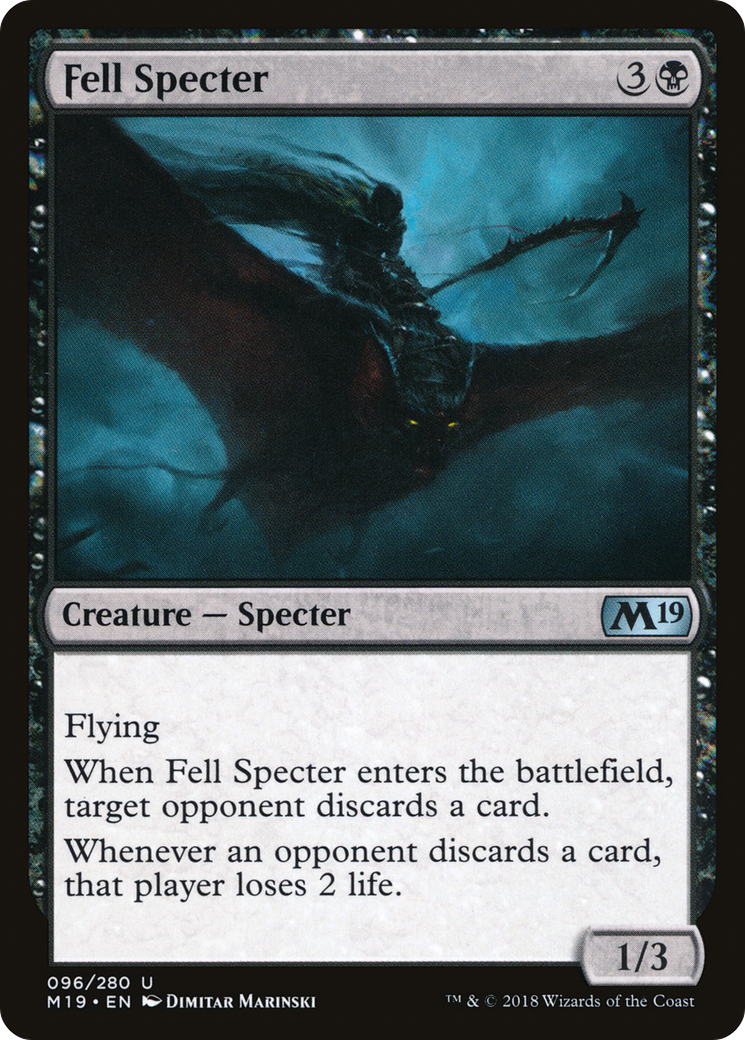 Image of Fell Specter (M19-096) - Core Set 2019 Foil