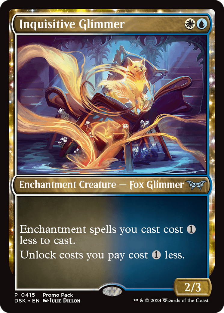 Image of Inquisitive Glimmer (PPDSK-415) - Duskmourn: House of Horror: (enchantment) Foil