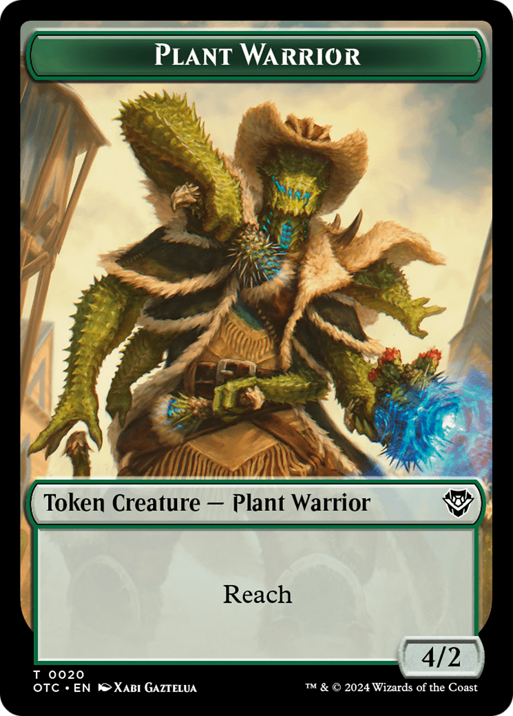 Image of Plant Warrior (TOTC-020) - Outlaws of Thunder Junction Commander Tokens