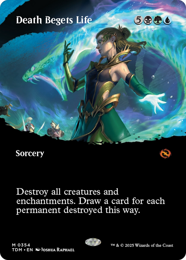 Image of Death Begets Life (Borderless) (TDM-354) - Tarkir: Dragonstorm: (Showcase) (Borderless) Foil