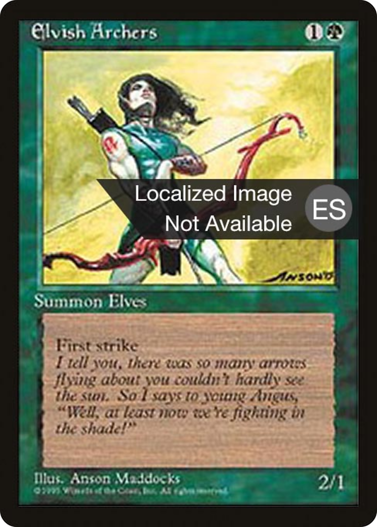 Image of Elvish Archers (4BB-127) - Fourth Edition Foreign Black Border