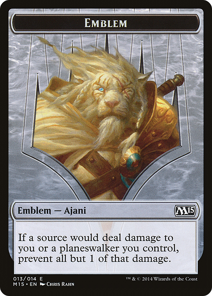 Image of Emblem - Ajani Steadfast (M15-013) - Magic 2015 Tokens
