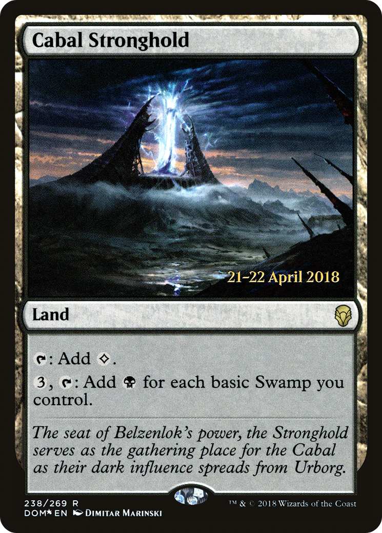 Image of Cabal Stronghold (PRE-238) - Dominaria Promos Foil