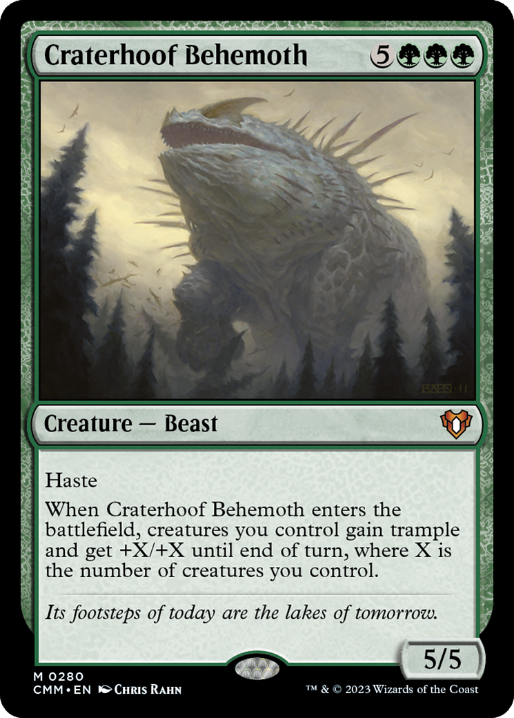Image of Craterhoof Behemoth (CMM-280) - Commander Masters Foil