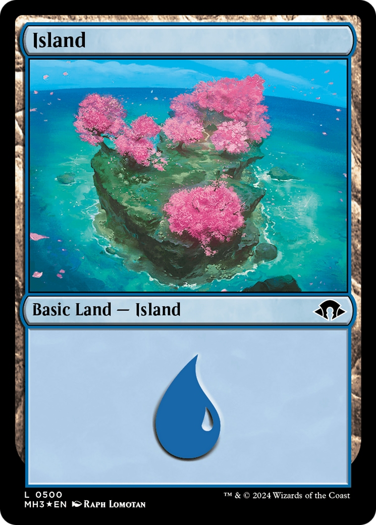 Image of Island (0500) (Ripple Foil) (MH3-500) - Modern Horizons 3 Foil