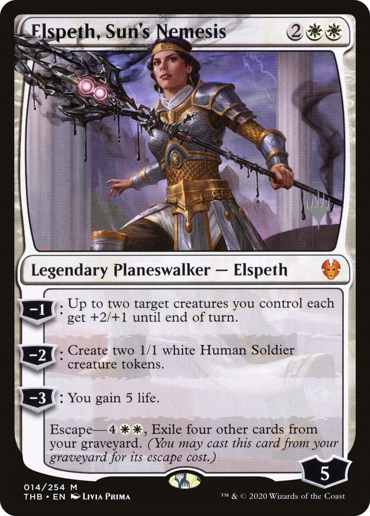 Image of Elspeth, Sun's Nemesis (PPTHB-014) - Theros Beyond Death Promos