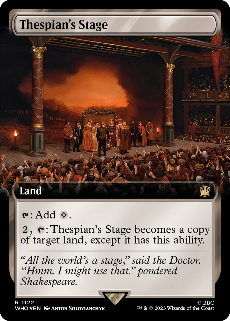 Image of Thespian's Stage (Extended Art) (Surge Foil) (WHO-1122) - Doctor Who: (Extended Art) Foil