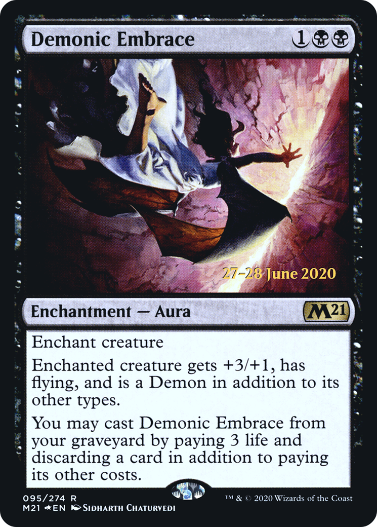 Image of Demonic Embrace (PRE-095) - Core Set 2021 Promos Foil