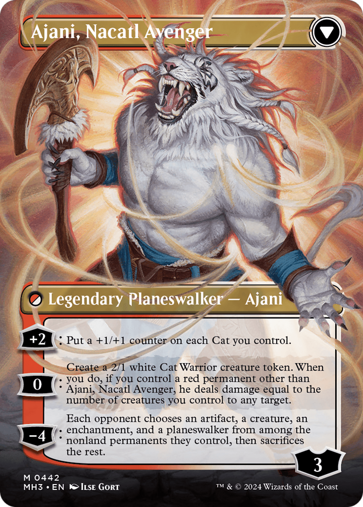 Image of Ajani, Nacatl Pariah (Borderless) (MH3-442) - Modern Horizons 3 (Borderless)