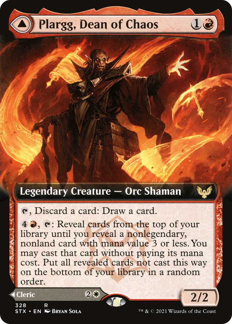 Image of Plargg, Dean of Chaos (Extended Art) (STX-328) - Strixhaven: School of Mages: (Extended Art)
