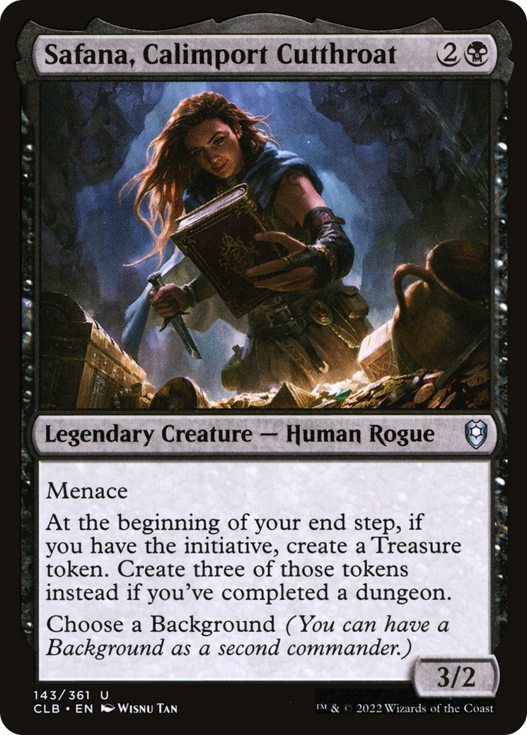 Image of Safana, Calimport Cutthroat (CLB-143) - Commander Legends: Battle for Baldur's Gate Foil