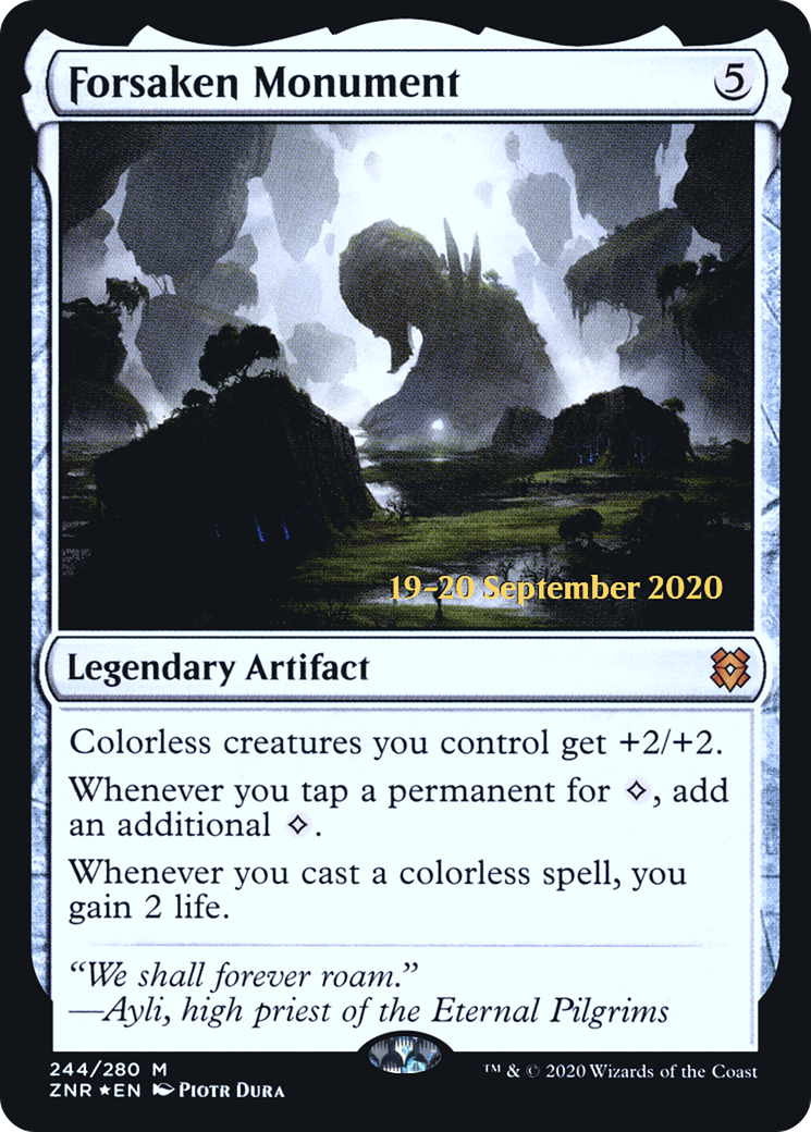 Image of Forsaken Monument (PRE-244) - Zendikar Rising Promos Foil
