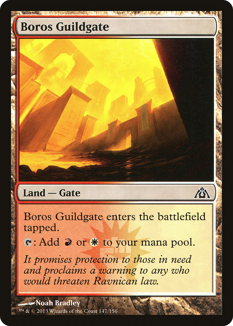 Image of Boros Guildgate (DGM-147) - Dragon's Maze Foil