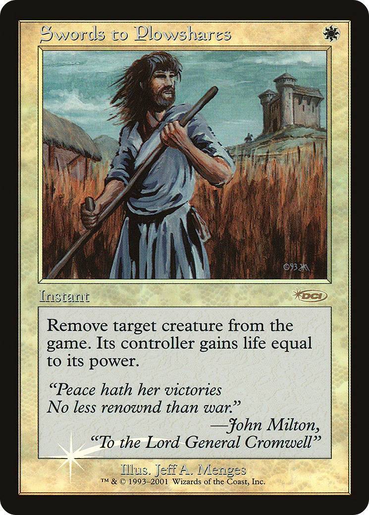 Image of Swords to Plowshares (FNM-) - Friday Night Magic 2001 Foil