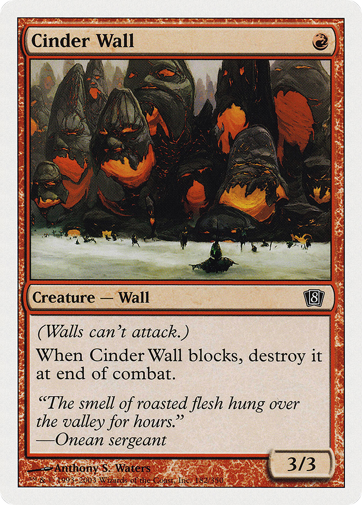 Image of Cinder Wall (8ED-182) - 8th Edition Foil
