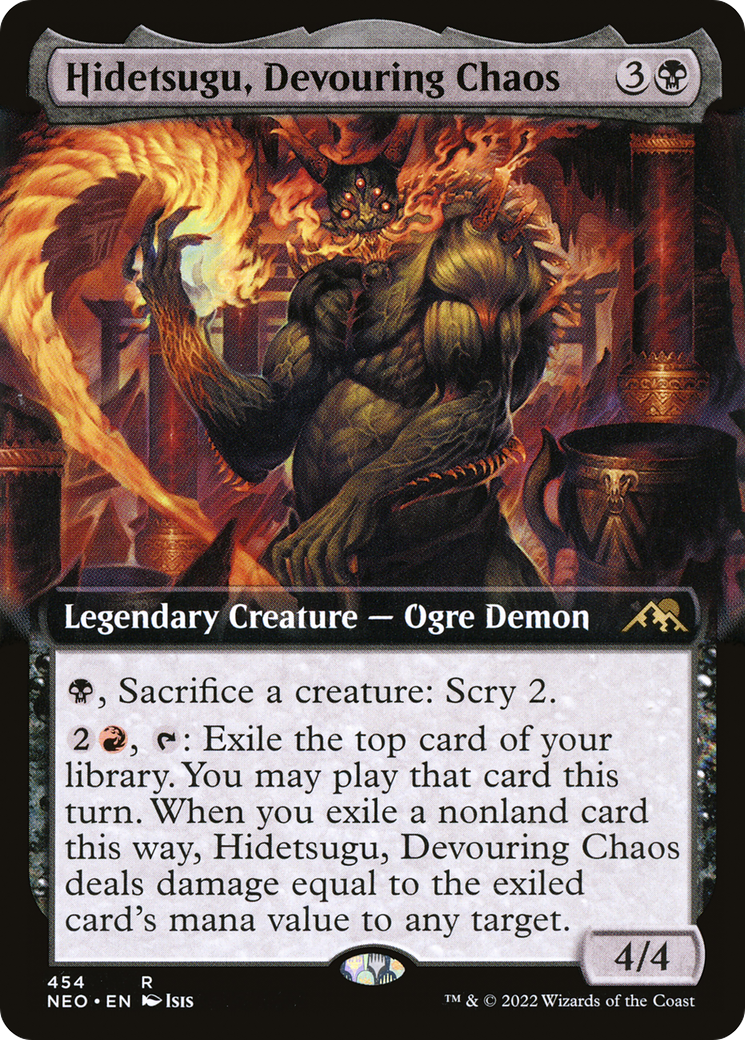 Image of Hidetsugu, Devouring Chaos (Extended Art) (NEO-454) - Kamigawa: Neon Dynasty: (Extended Art)