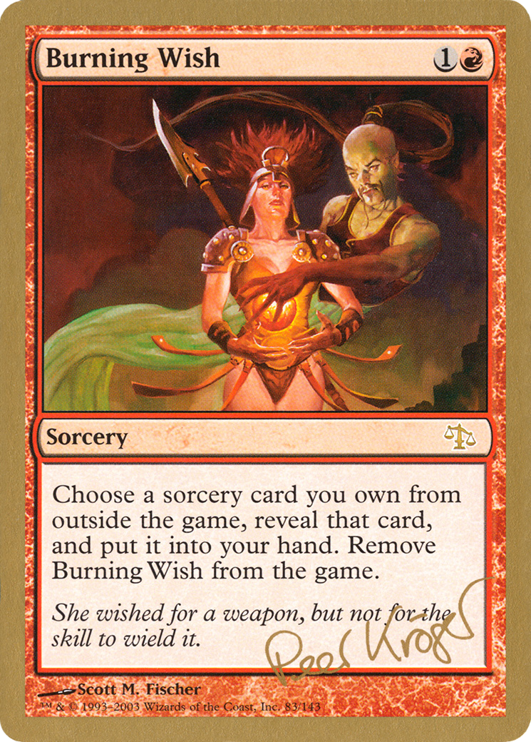 Image of Burning Wish - 2003 Peer Kroger (JUD) (WCD-) - World Championship Decks 2003