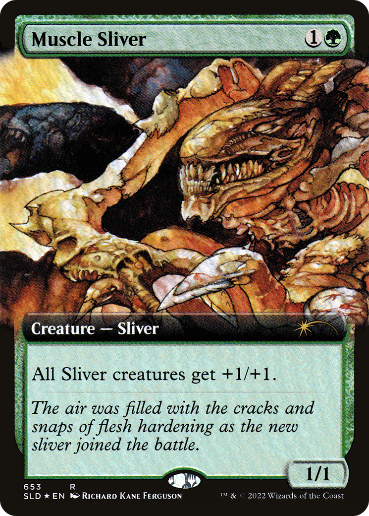 Image of Muscle Sliver (Extended Art) (SLD-653) - Secret Lair Drop: (Extended Art) Foil