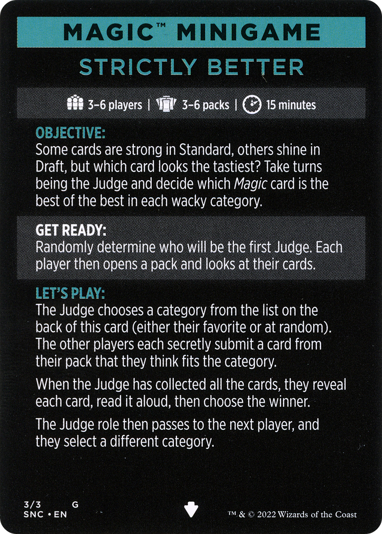 Image of Strictly Better // Strictly Better (cont'd) (MSNC-003) - Streets of New Capenna Minigames Foil