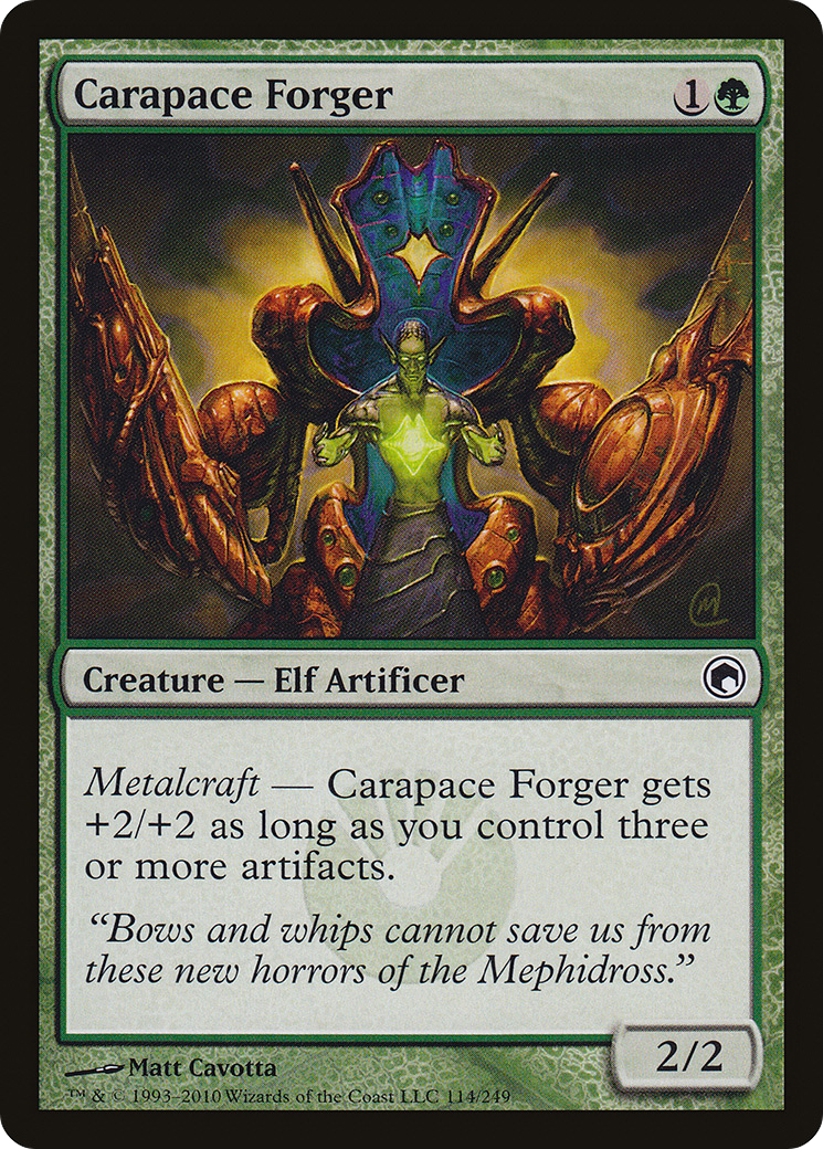 Image of Carapace Forger (SOM-114) - Scars of Mirrodin Foil