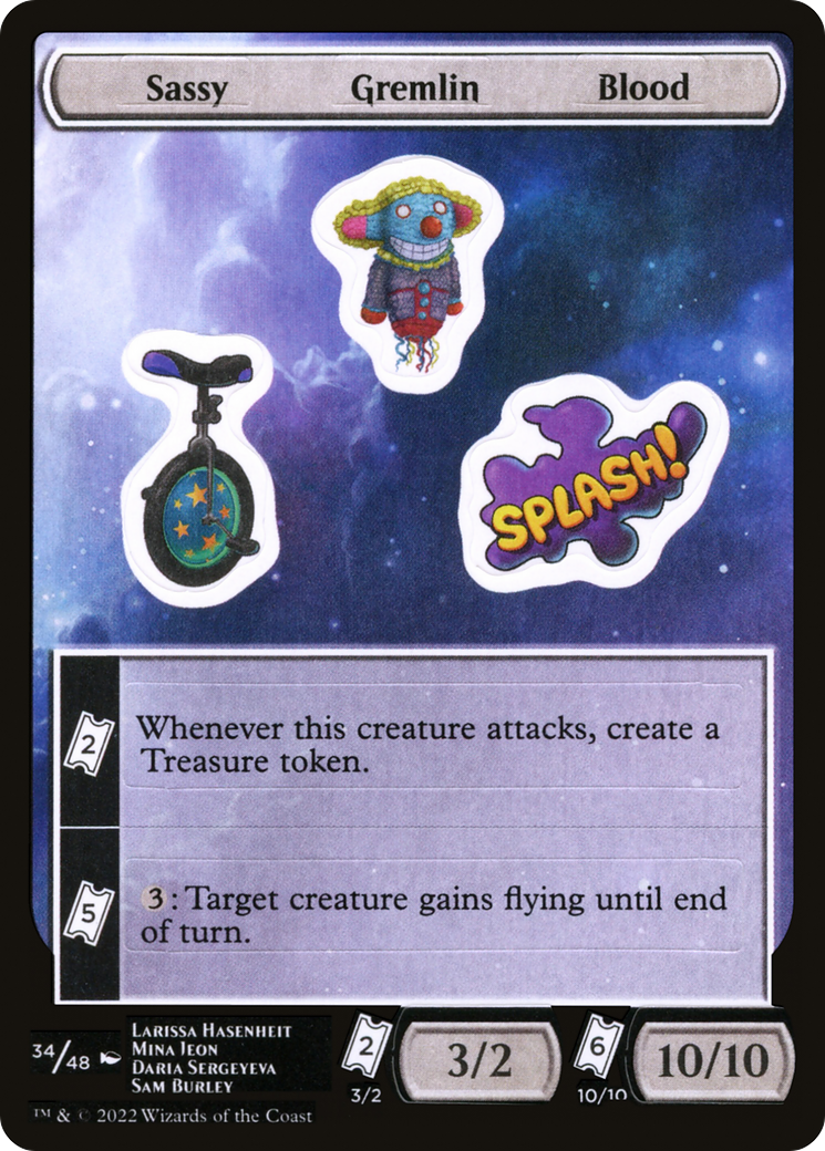Image of Sassy Gremlin Blood (UNF-034) - Unfinity Sticker Sheets