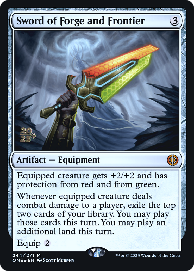 Image of Sword of Forge and Frontier (PRE-244) - Phyrexia: All Will Be One Promos Foil