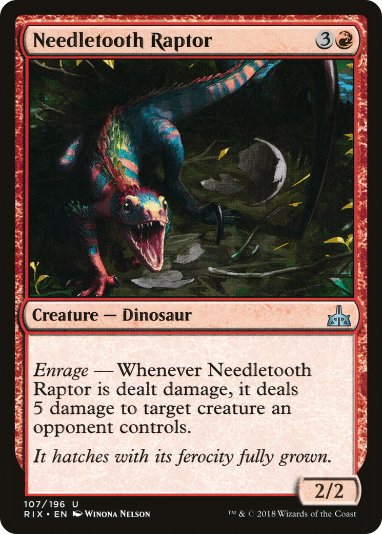Image of Needletooth Raptor (RIX-107) - Rivals of Ixalan Foil