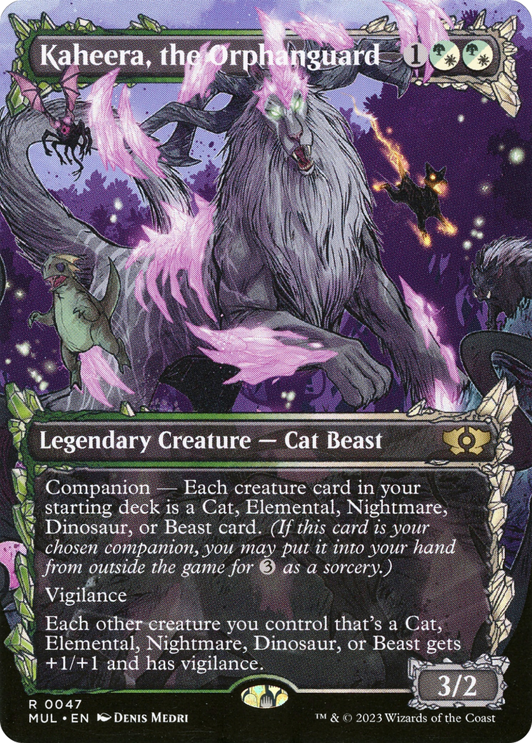 Image of Kaheera, the Orphanguard (MUL-047) - Multiverse Legends: (Showcase) (Borderless) Foil