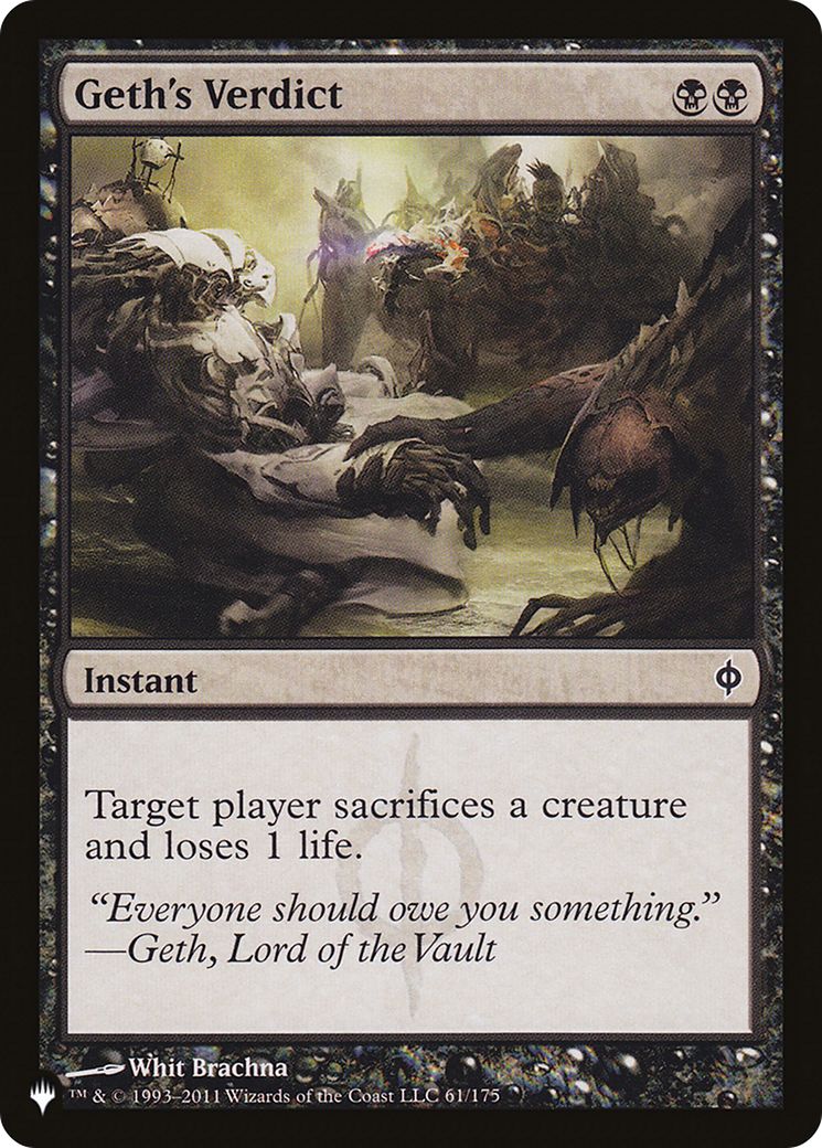 Image of Geth's Verdict (LIST-NPH-61) - The List
