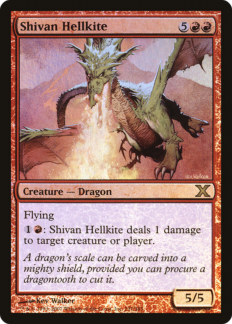 Image of Shivan Hellkite (10E-231★) - Tenth Edition Foil
