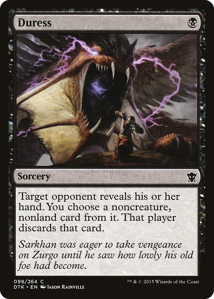 Image of Duress (DTK-098) - Dragons of Tarkir