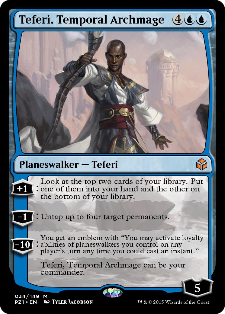 Image of Teferi, Temporal Archmage (PZ1-034) - Legendary Cube Prize Pack Foil