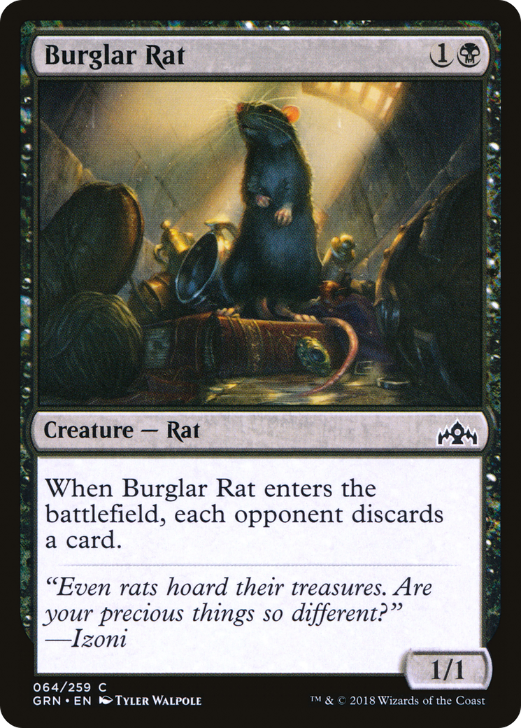 Image of Burglar Rat (GRN-064) - Guilds of Ravnica Foil