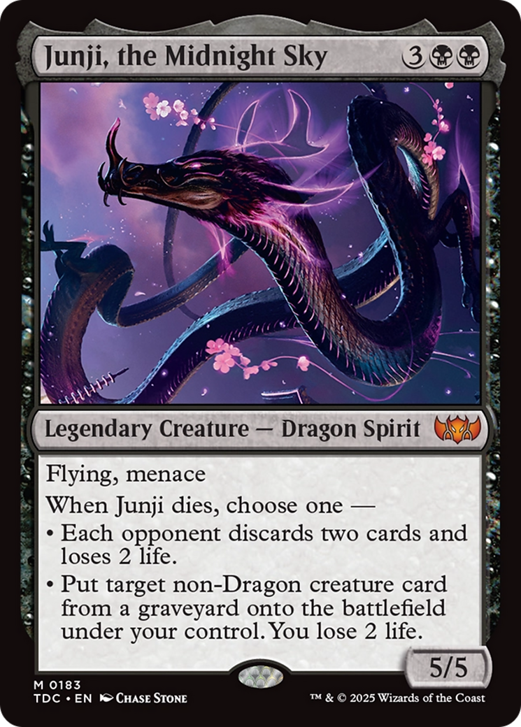 Image of Junji, the Midnight Sky (TDC-183) - Commander: Tarkir: Dragonstorm