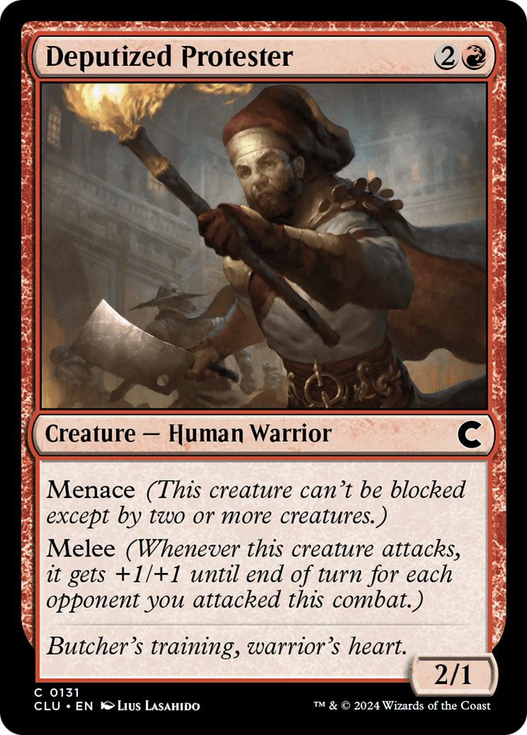 Image of Deputized Protester (CLU-131) - Ravnica: Clue Edition